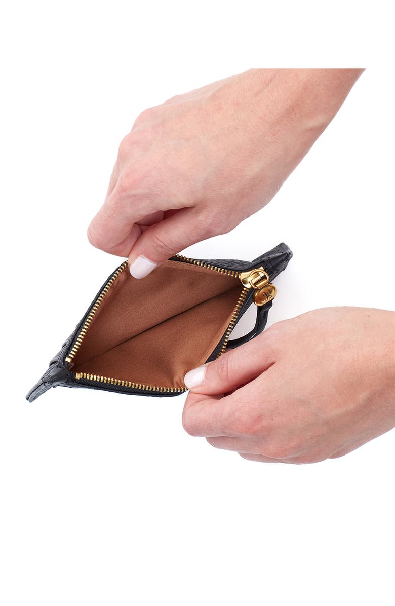 HOBO Carte Leather Wallet, Alternate, color, Black