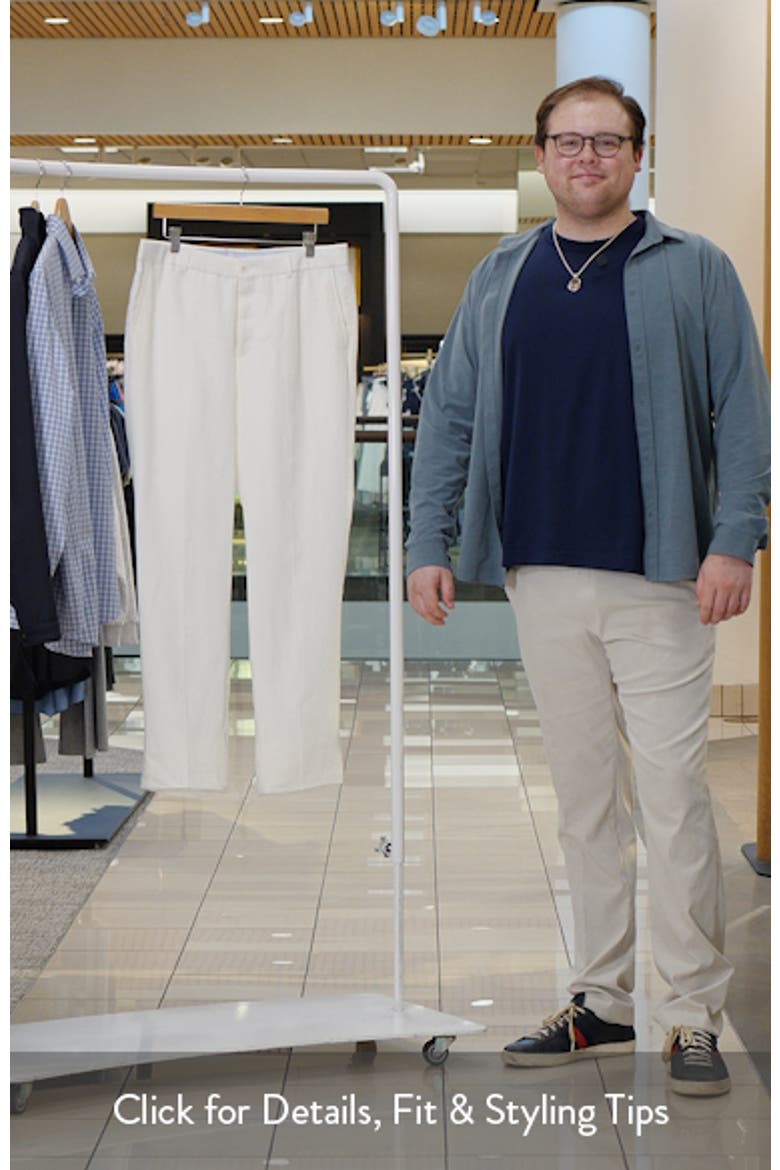 Flat Front Slub Linen Chambray Dress Pants video