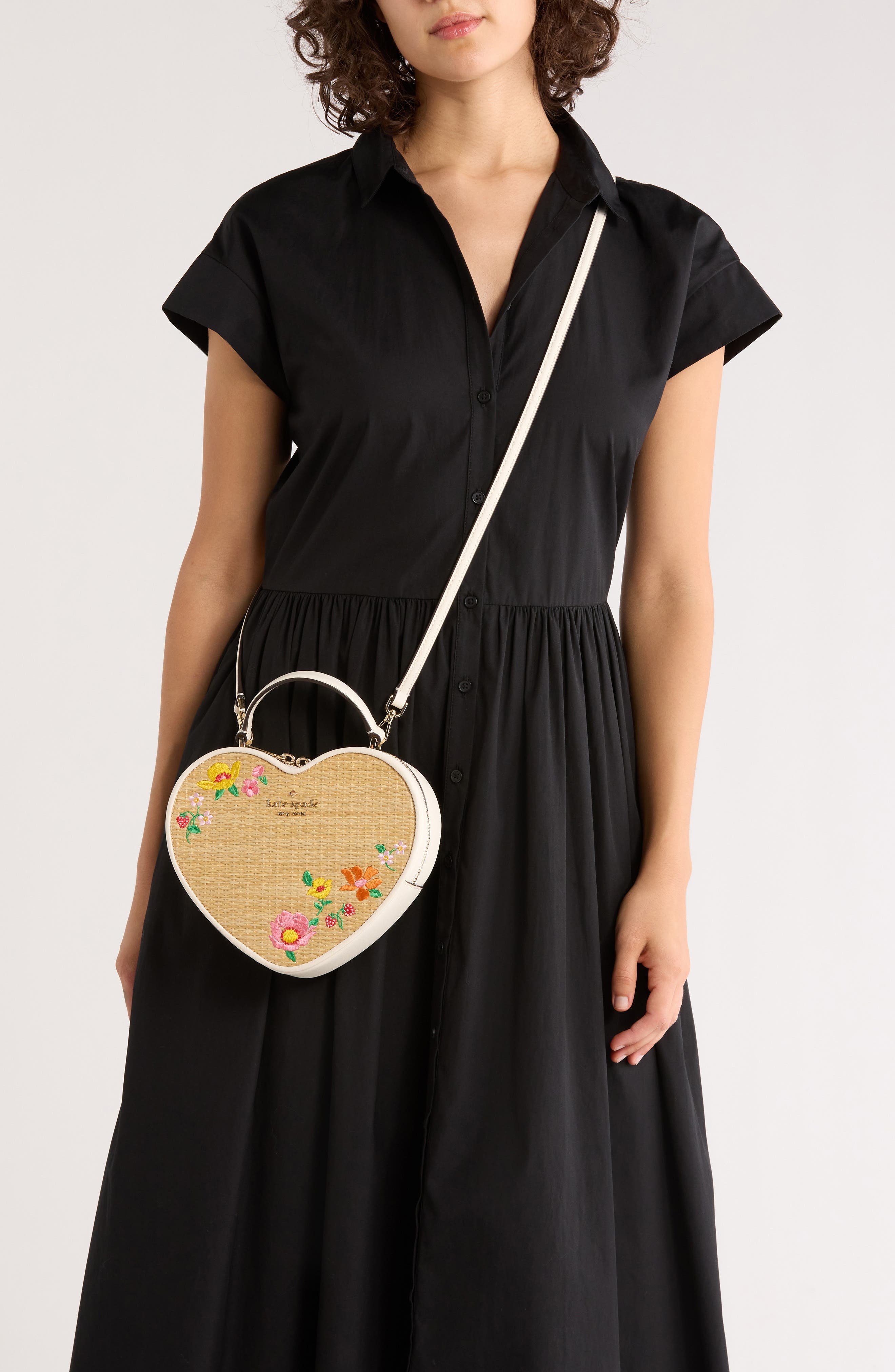 Kate Spade New York other love shack floral embroidered crossbody bag, Alternate, color, Meringue Multi