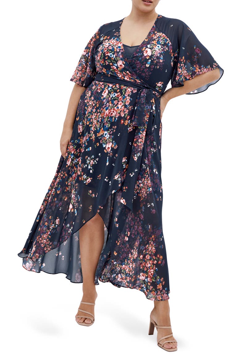 Lovers Lane Wrap Maxi Dress, Main, color, ROYAL BLUE