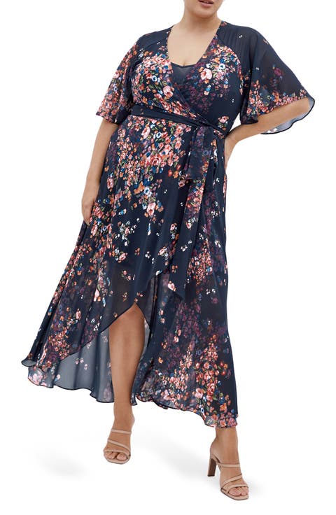 Lovers Lane Wrap Maxi Dress (Plus)