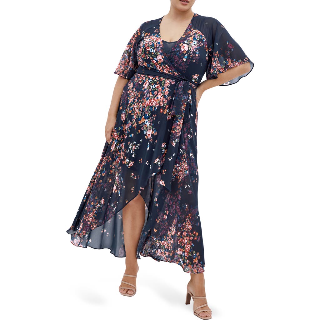 City Chic Lovers Lane Wrap Maxi Dress