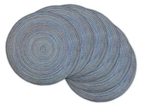 Variegated Round Woven Placemat Set/6