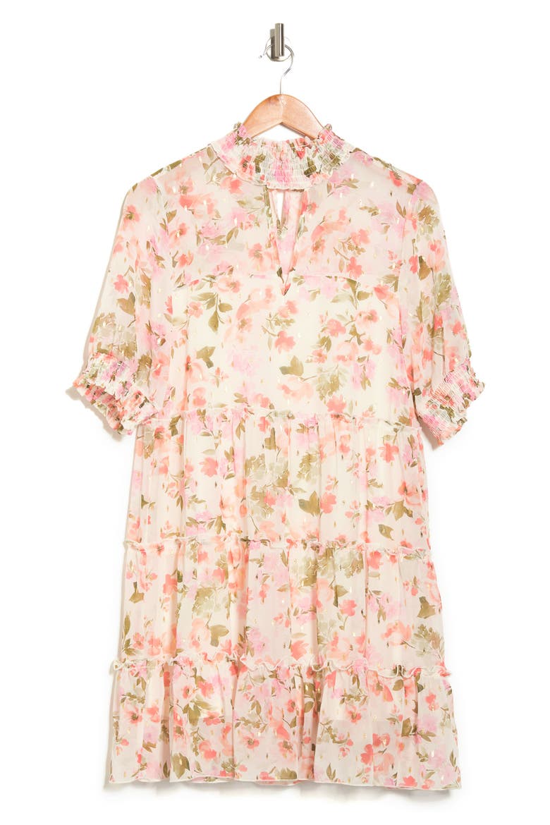 Marion Smock Neck Babydoll Dress, Alternate, color, DREAM OF FLOWERS