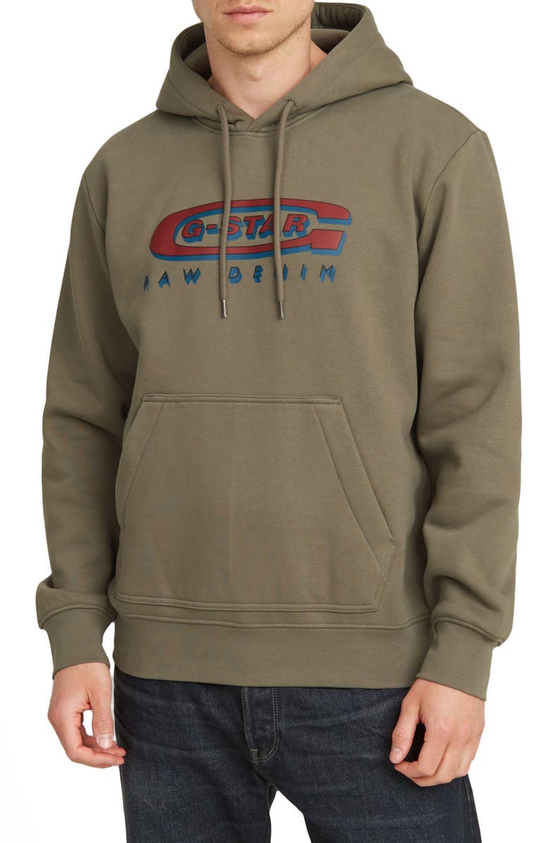 G-STAR Old Skool Logo Hoodie, Main, color, 