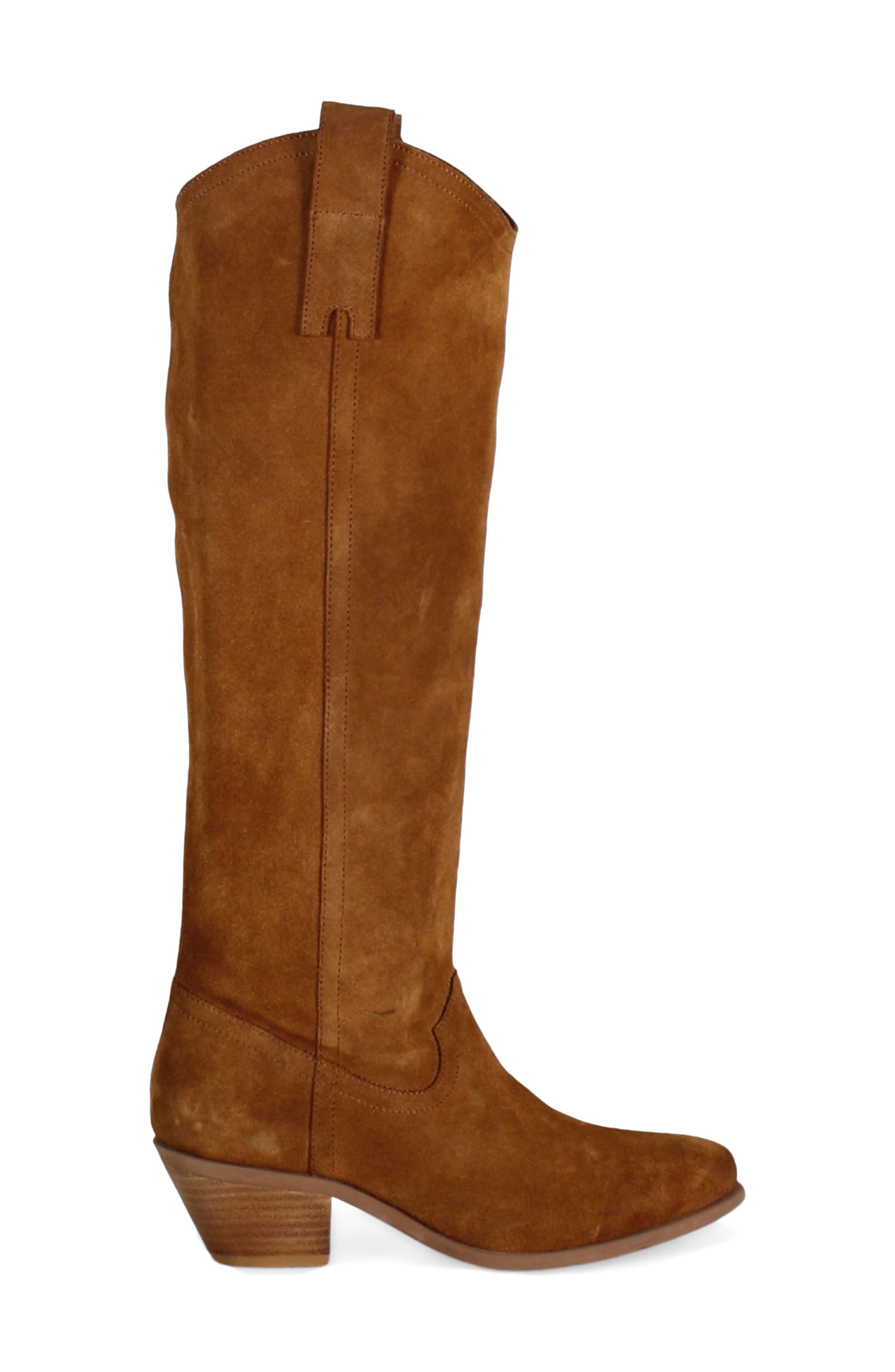Ame Thyst Leather Tall Boot, Alternate, color, COGNAC