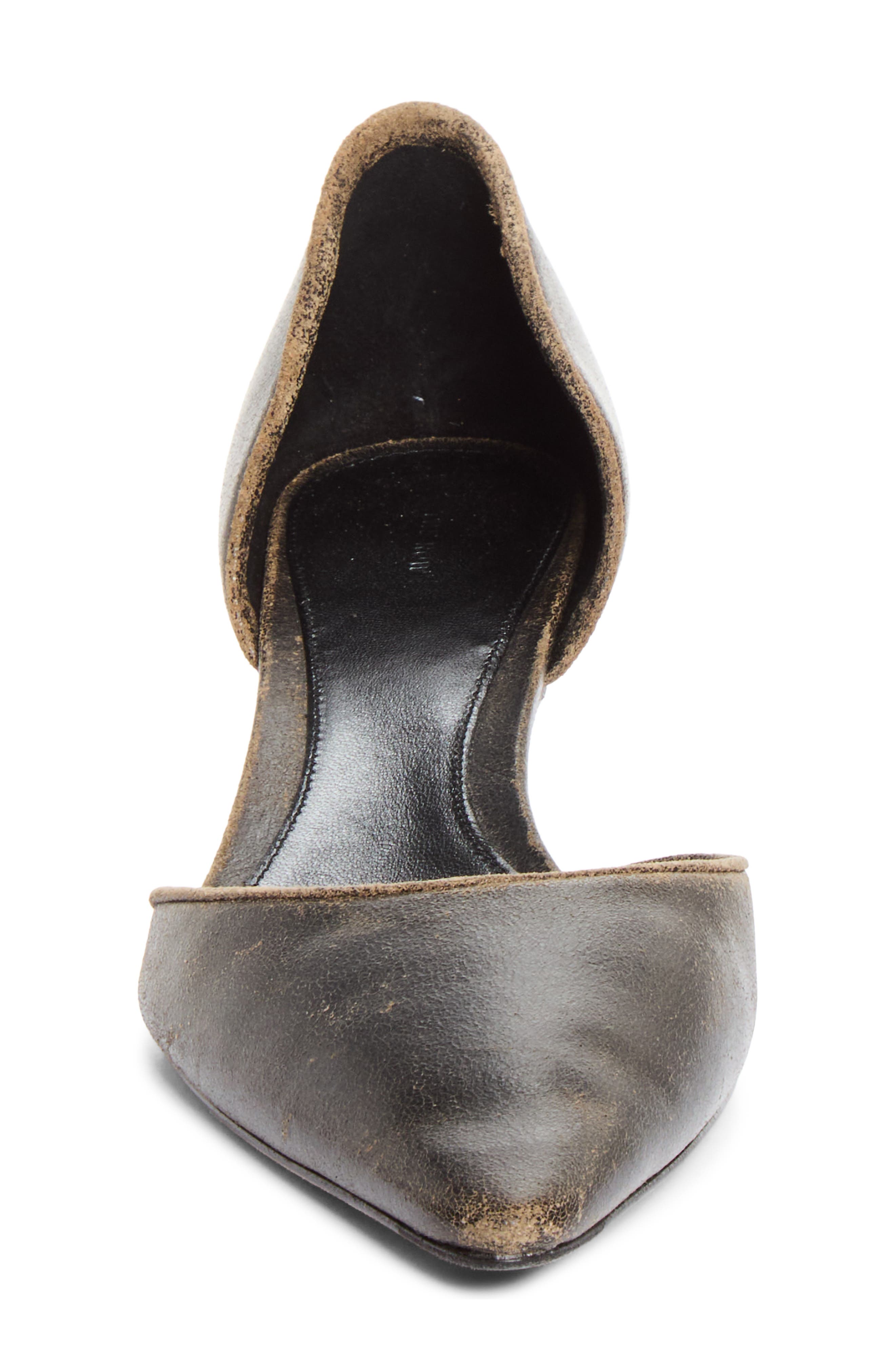 Liisa Pointed Toe Kitten Heel d'Orsay Pump, Alternate, color, DARK BROWN
