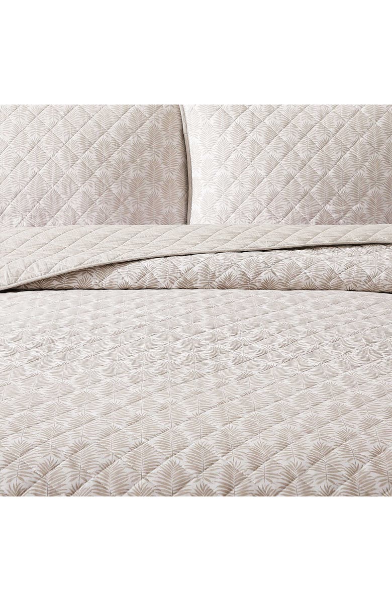 Tommy Bahama Bahama Fronds Quilt & Pillow Sham Set, Alternate, color, Beige