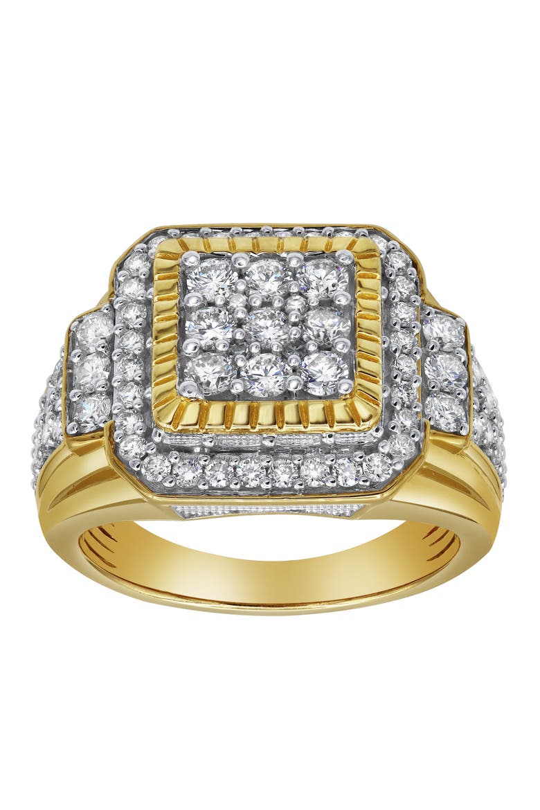Bigg Boss 14K Yellow Gold Diamond Men Statement Ring - 2.04ct., Main, color, 14K Yellow Gold