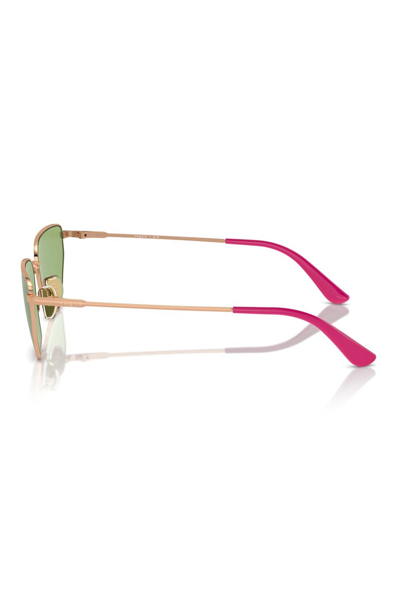56mm Cat Eye Sunglasses, Alternate, color, ROSE GOLD
