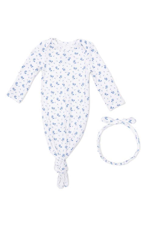Joli Rosette Footed Gown & Headband Set