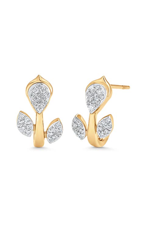 Lierre Diamond Pavé Huggie Hoop Earrings