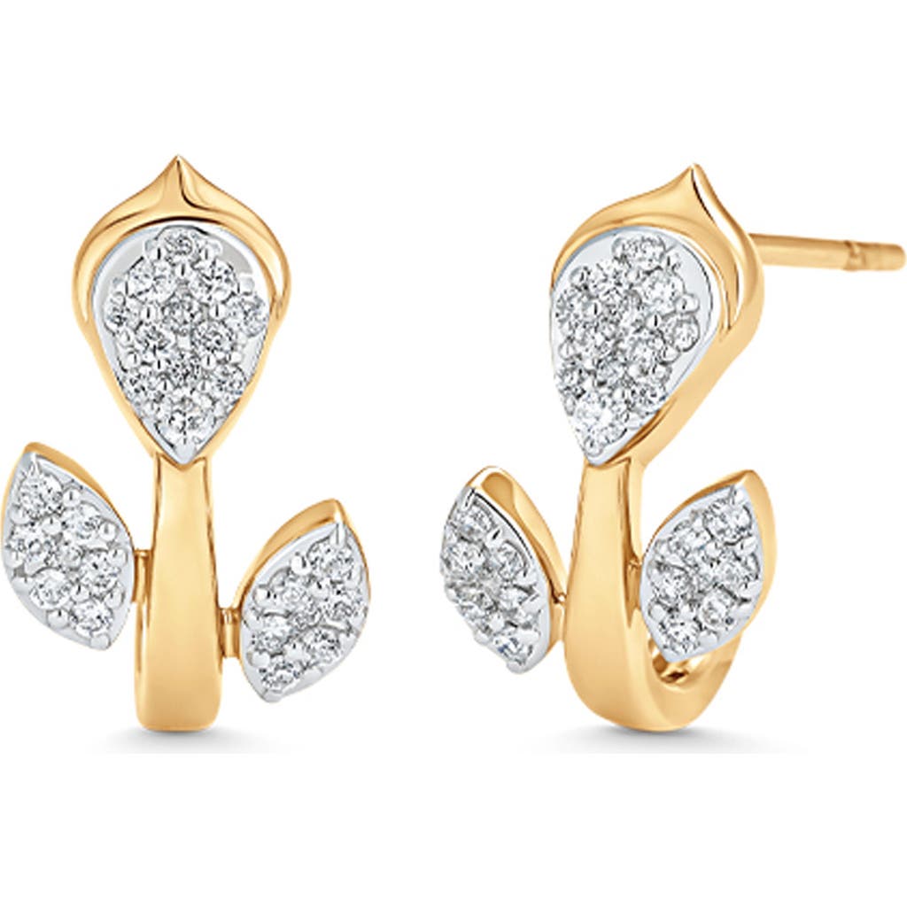 Sara Weinstock Women's Lierre Diamond Pear Marquise Cluster Huggie Earrings In Yellow Gold