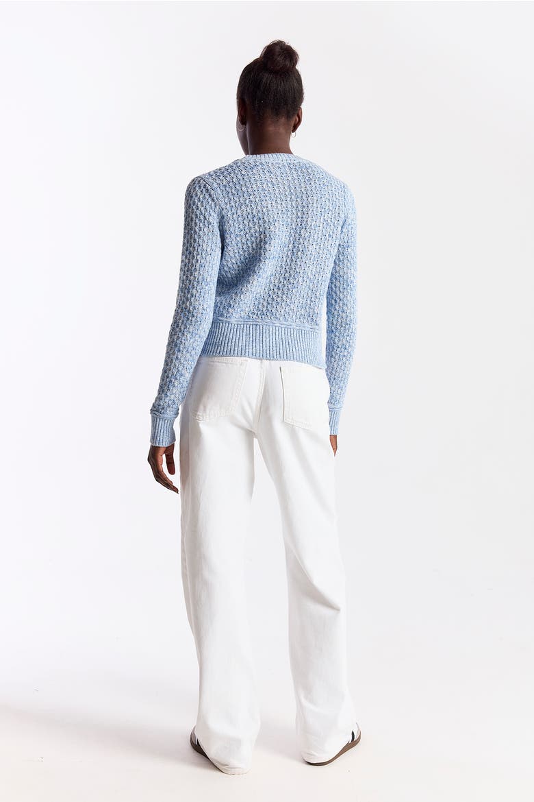 Cable Twist Yarn Sweater, Alternate, color, Skyline