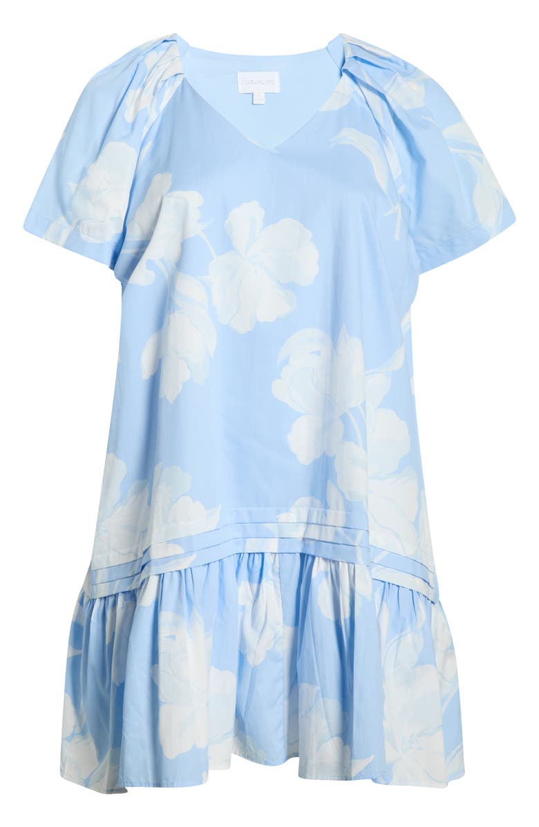 SUGARLIPS Afina Floral Seruma Shift Minidress, Alternate, color, Babyblue-Multi