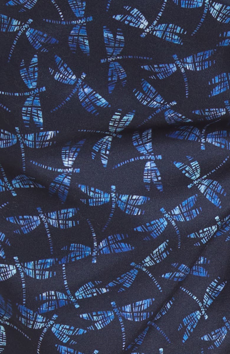 Bugatchi Dragonfly Print Swim Trunks, Alternate, color,