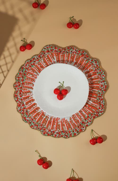 Tiramisu The Citrus Sunburst Beaded Placemat In Neutral