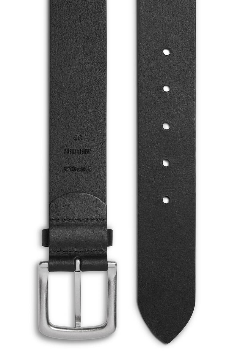 Shinola Essential Leather Belt, Alternate, color, Black