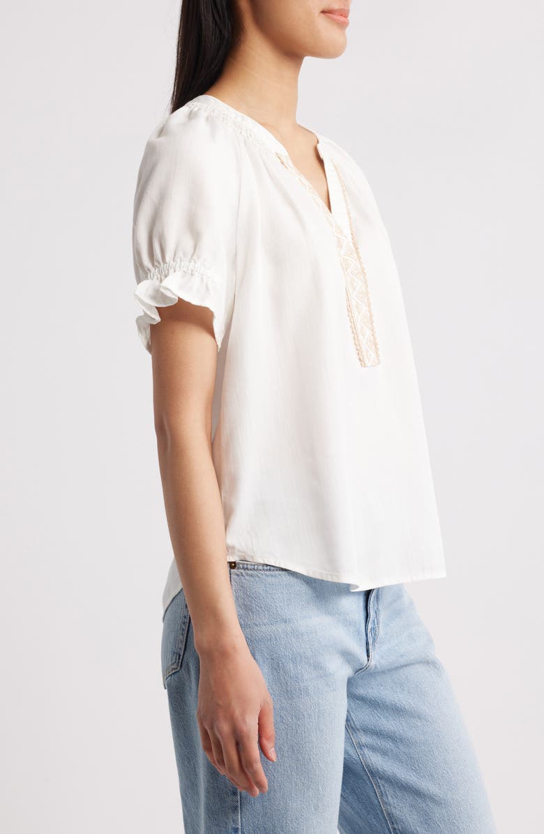 Wit & Wisdom Embroidered Peasant Top, Alternate, color,