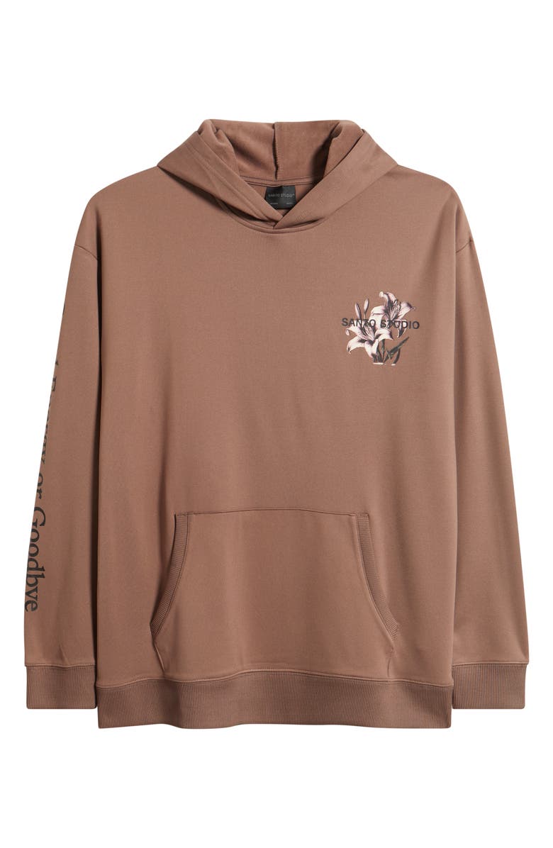 SANTO STUDIO Tempo Good Energy Comfort Fleece Hoodie, Alternate, color, Holy Brown