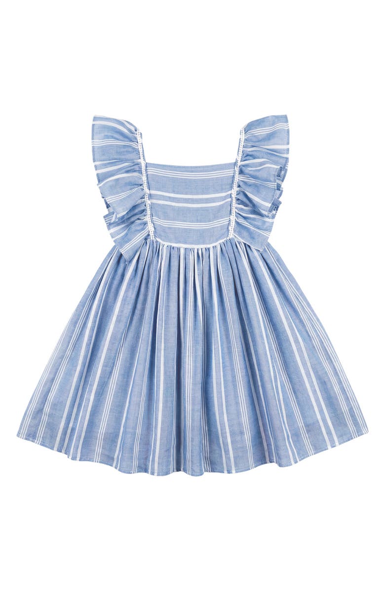 Pippa & Julie Kids' Chambray Stripe Dress, Main, color, Blue