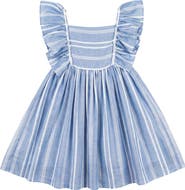 Pippa & Julie Kids' Chambray Stripe Dress