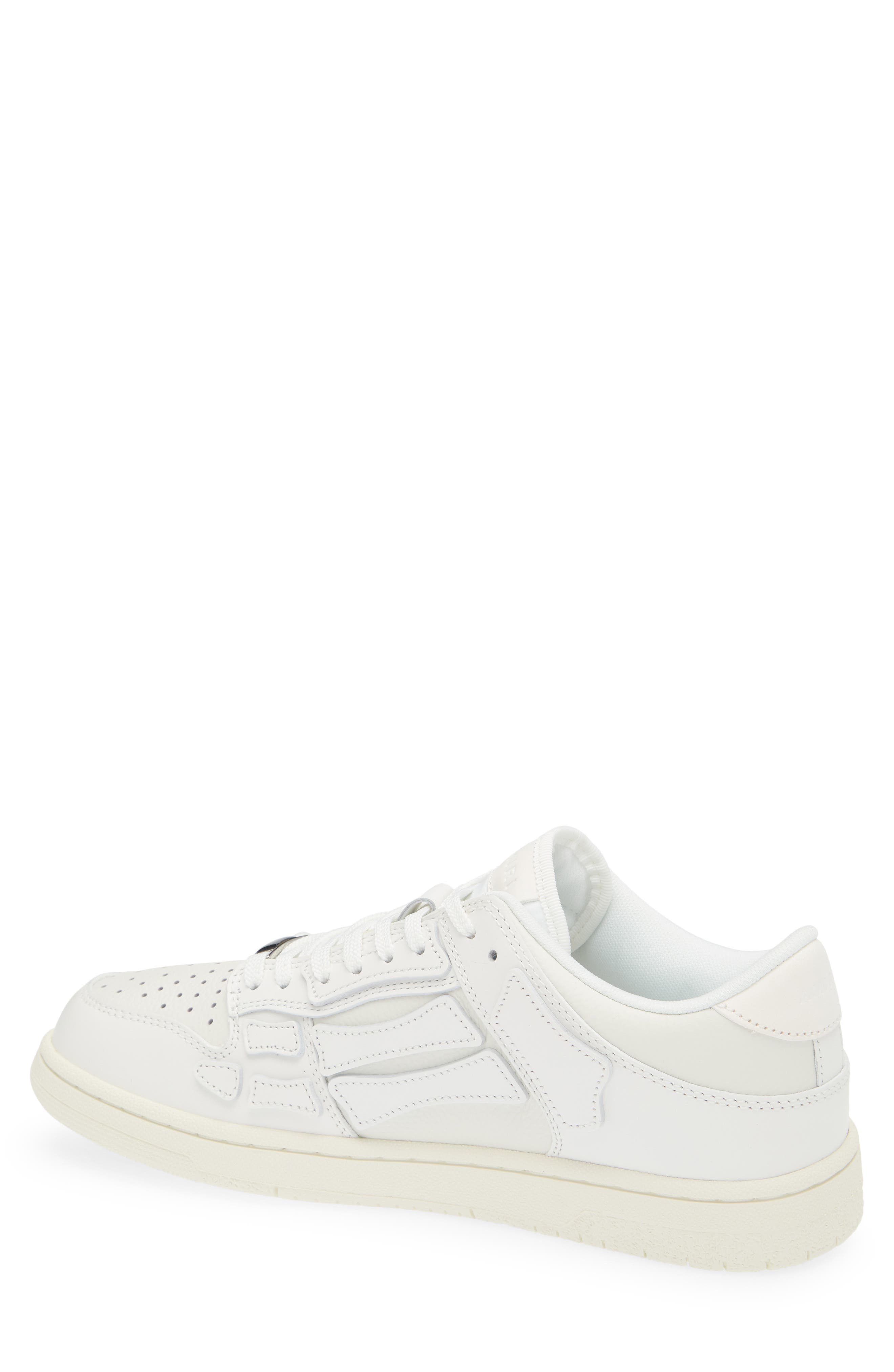 AMIRI Skeleton Low Top Sneaker, Alternate, color, White/ White/ Vintage