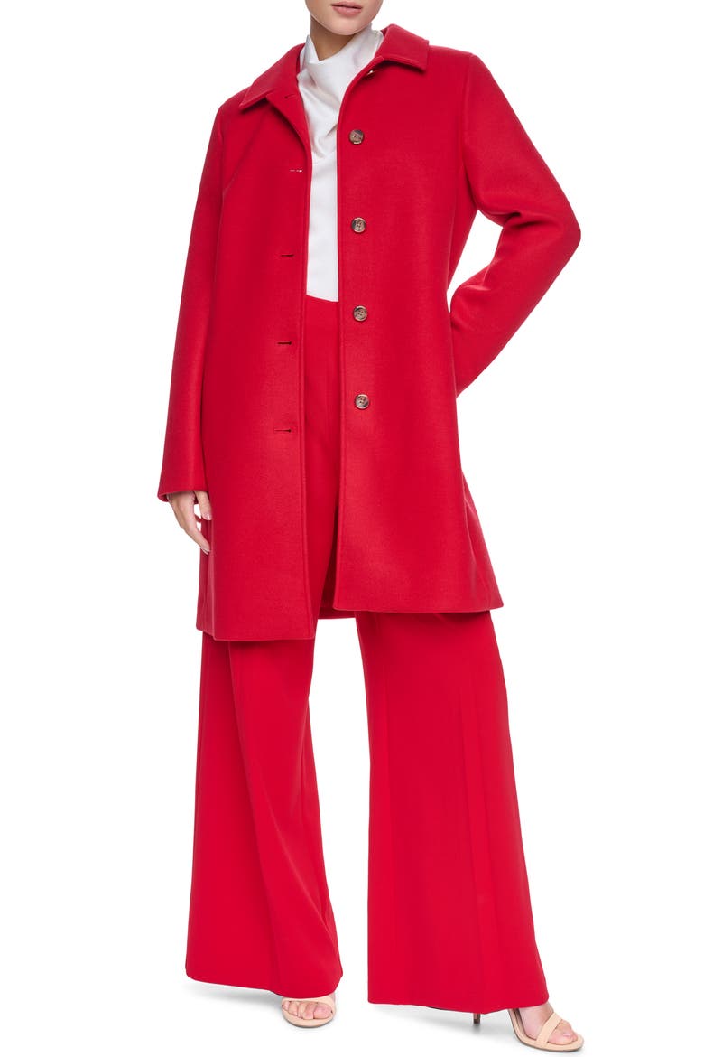 Faux Wool Walker Coat, Alternate, color, RED