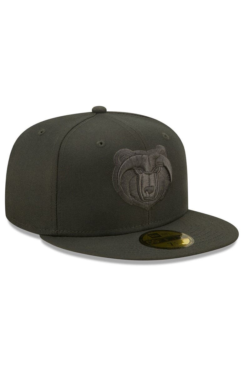 New Era Men's New Era Charcoal Memphis Grizzlies Steel Clouds Color Pack 59FIFTY Fitted Hat, Alternate, color,