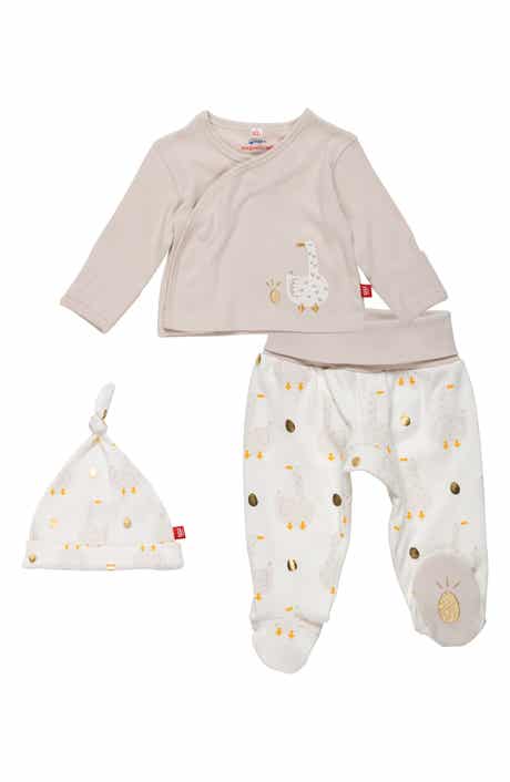 Magnetic Me Mummy Goose Organic Cotton Top, Pants & Hat Set