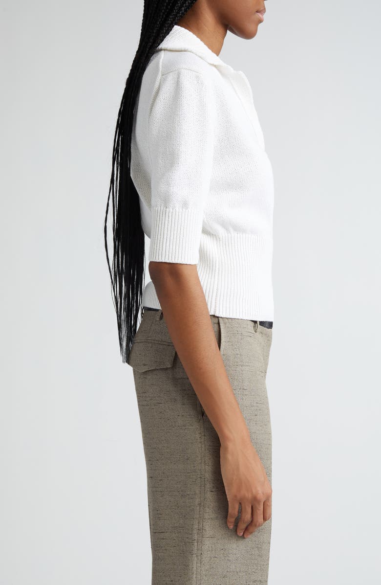 Proenza Schouler Reeve Polo Sweater, Alternate, color, Off White