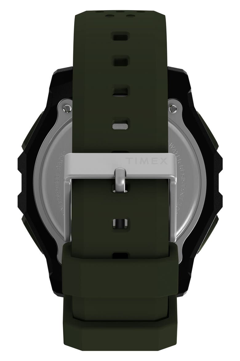 Expedition Ridge Solar Digital Silicone Strap Watch, 49mm, Alternate, color, GREEN