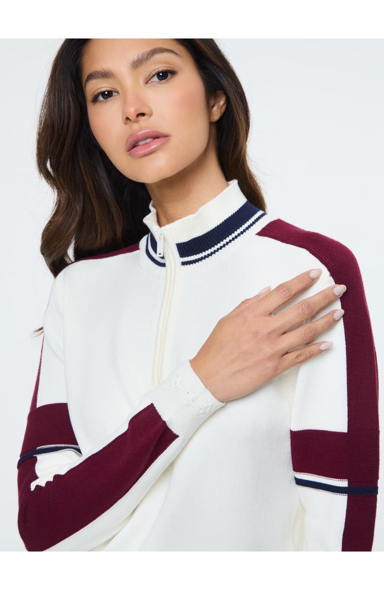 Sergio Tacchini Nota Knit Quarter Zip, Alternate, color, Gardenia