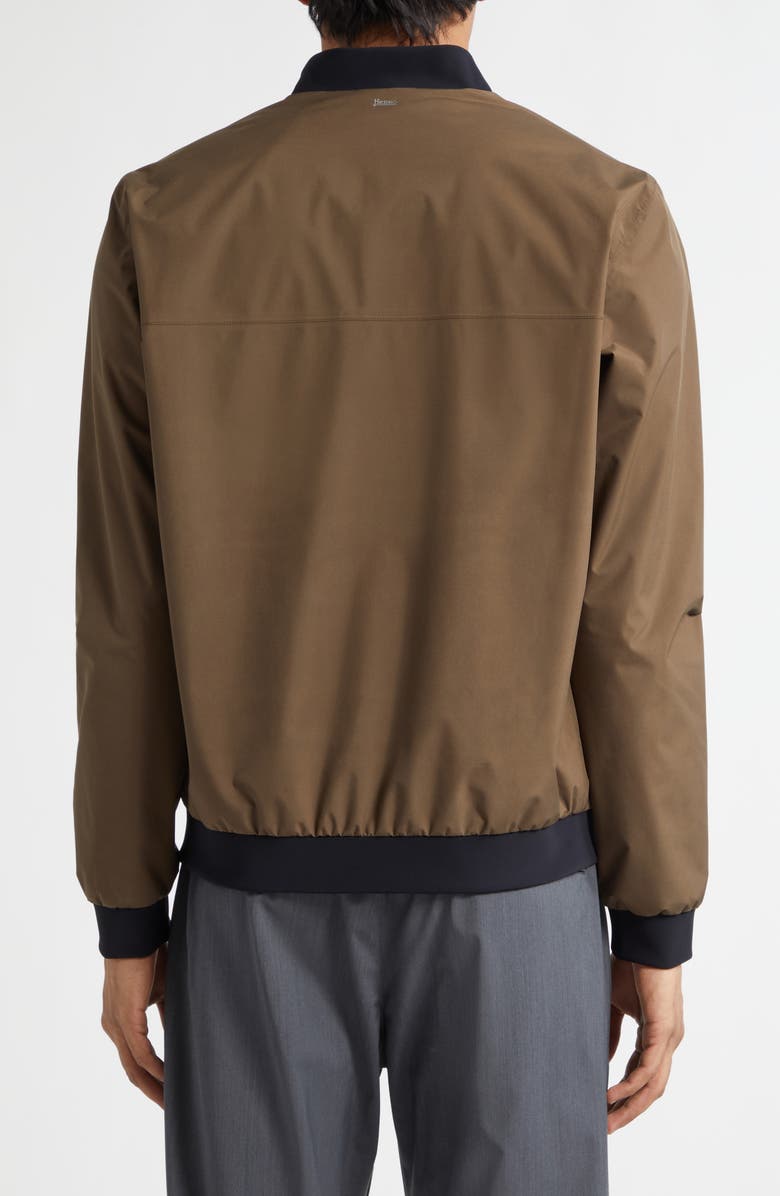 Herno Waterproof Bomber Jacket, Alternate, color, Army Green