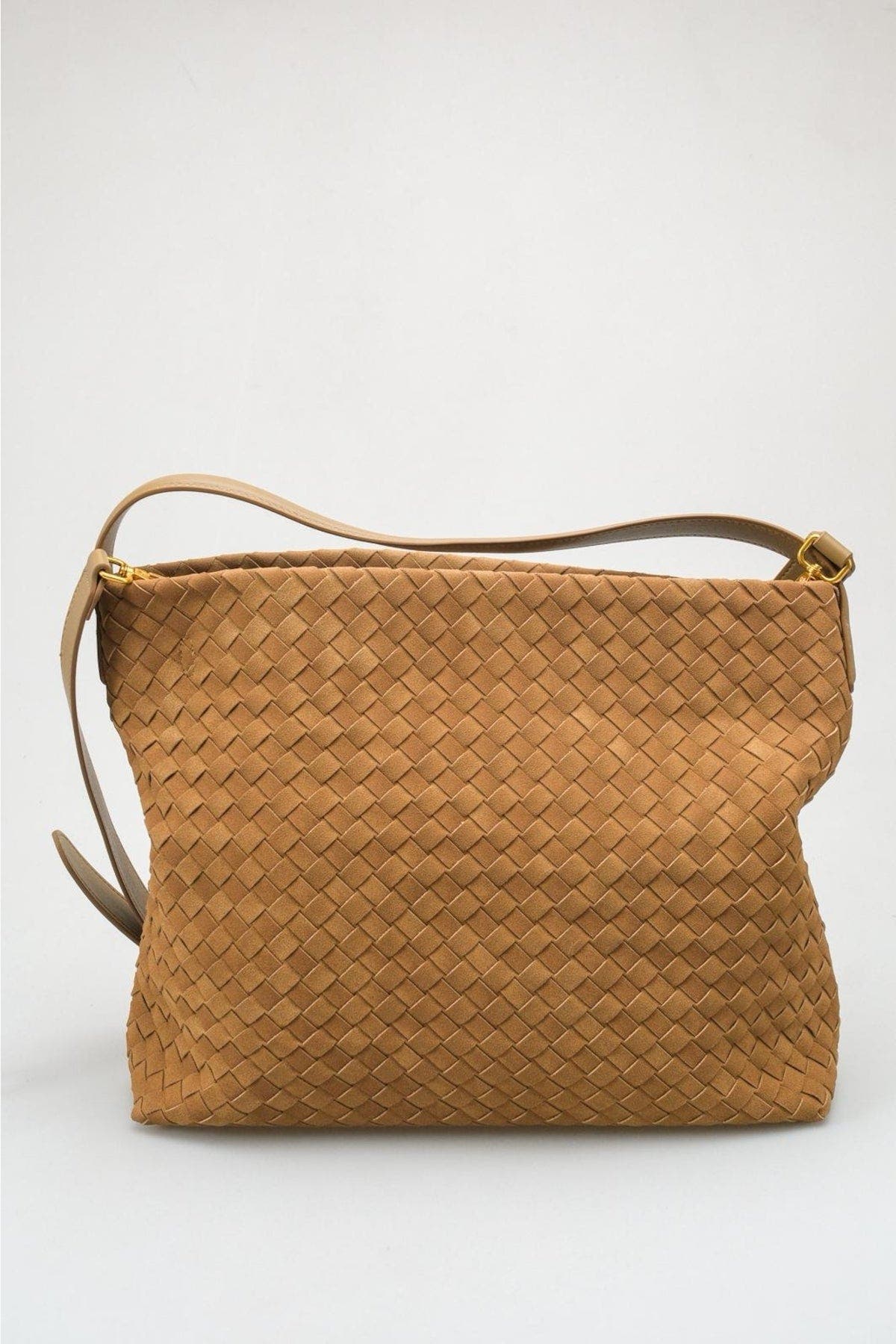 Prologue Shoes Celauna Woven Shoulder Bag, Alternate, color, Mustard