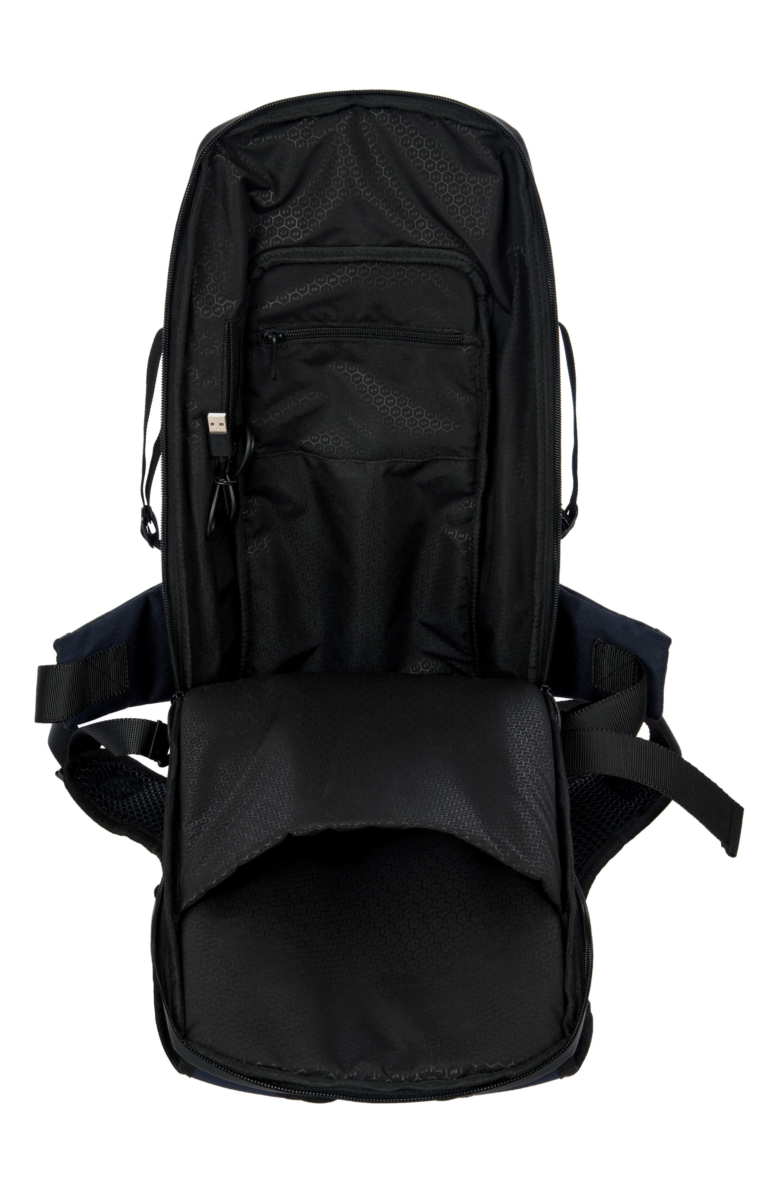 Recycled Polyester Cycling Backpack, Alternate, color, DARK BLUE
