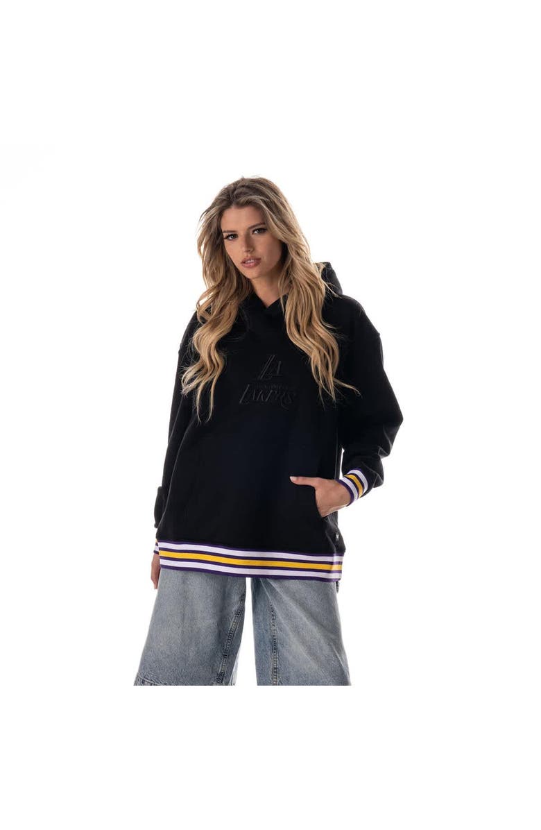 THE WILD COLLECTIVE Unisex The Wild Collective Black Los Angeles Lakers Custom Rib Tonal Premium Hoodie, Alternate, color, Black