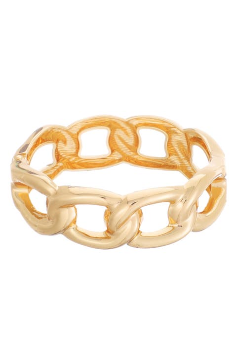 Curb Chain Hinge Cuff
