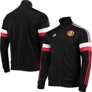 adidas Men's adidas Black Manchester United 3-Stripes AEROREADY Full-Zip Track Jacket