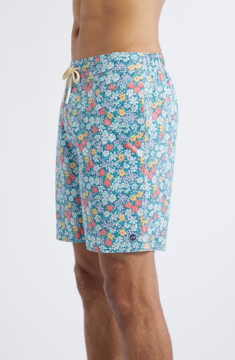 johnnie-O Secret Garden Swim Trunks, Alternate, color, Lake