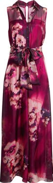 Julia Jordan Floral Sleeveless Wide Leg Jumpsuit