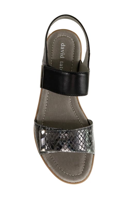 David Tate Civic Slingback Sandal In Black Multi