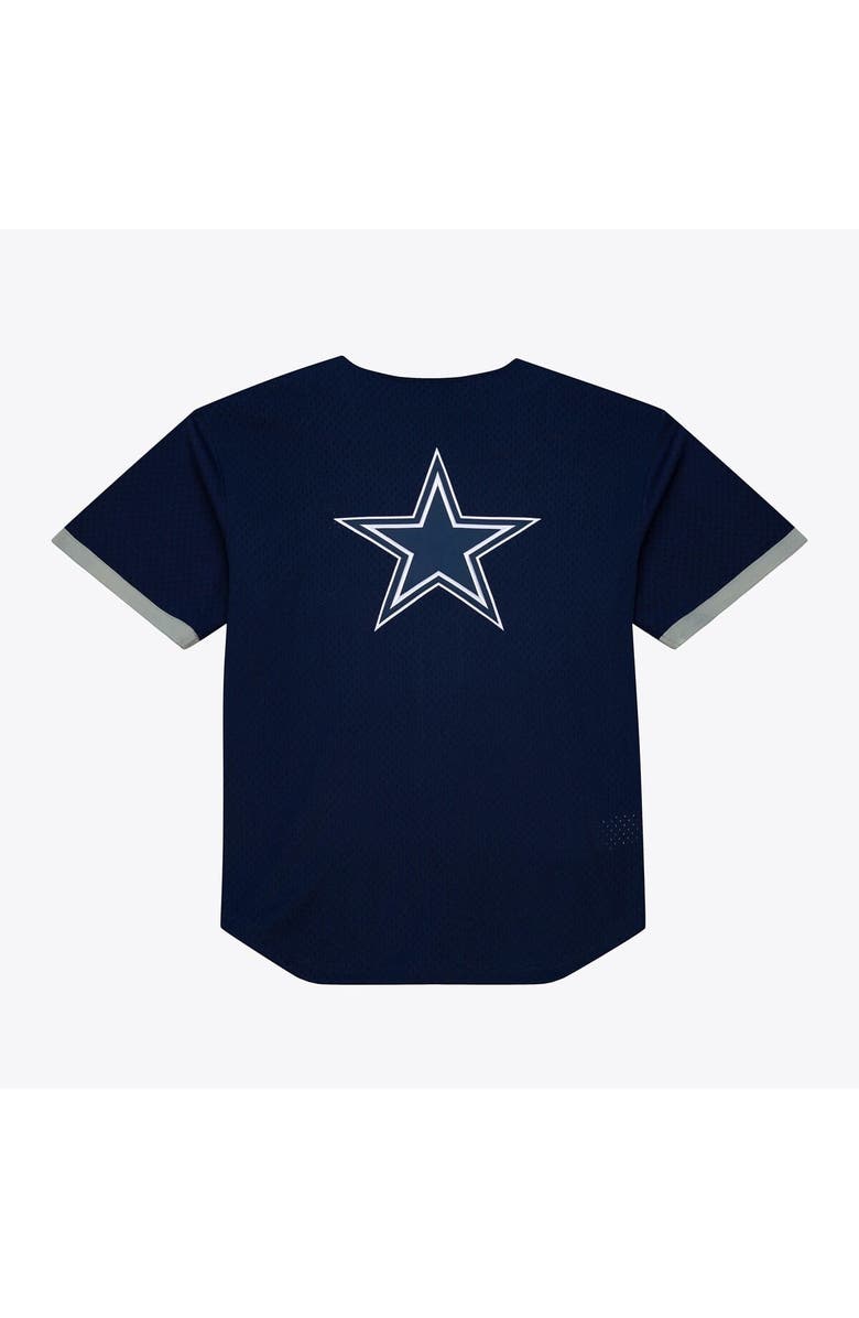 Mitchell & Ness Men's Mitchell & Ness Navy Dallas Cowboys Head Coach Mesh Full-Button Fashion Jersey, Alternate, color, Navy