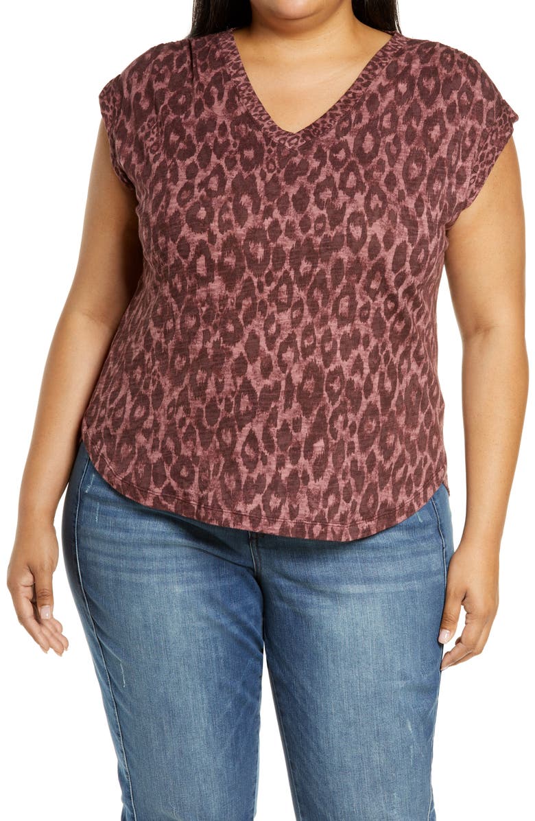 Wit & Wisdom Twin Print T-Shirt, Main, color, 