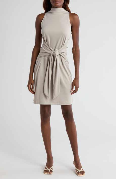 Vince Sleeveless Mock Neck Dress