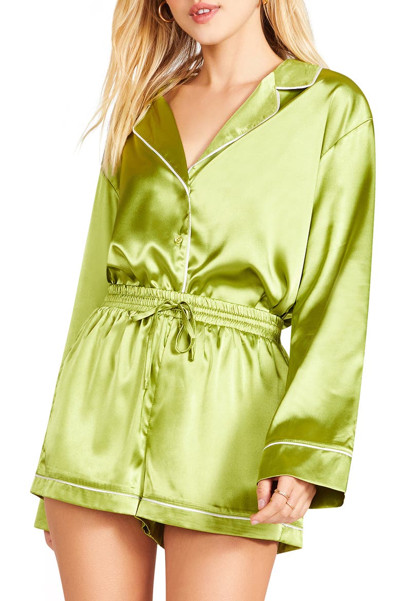 BB Dakota Night Out Satin Lounge Shorts, Main, color, KIWI