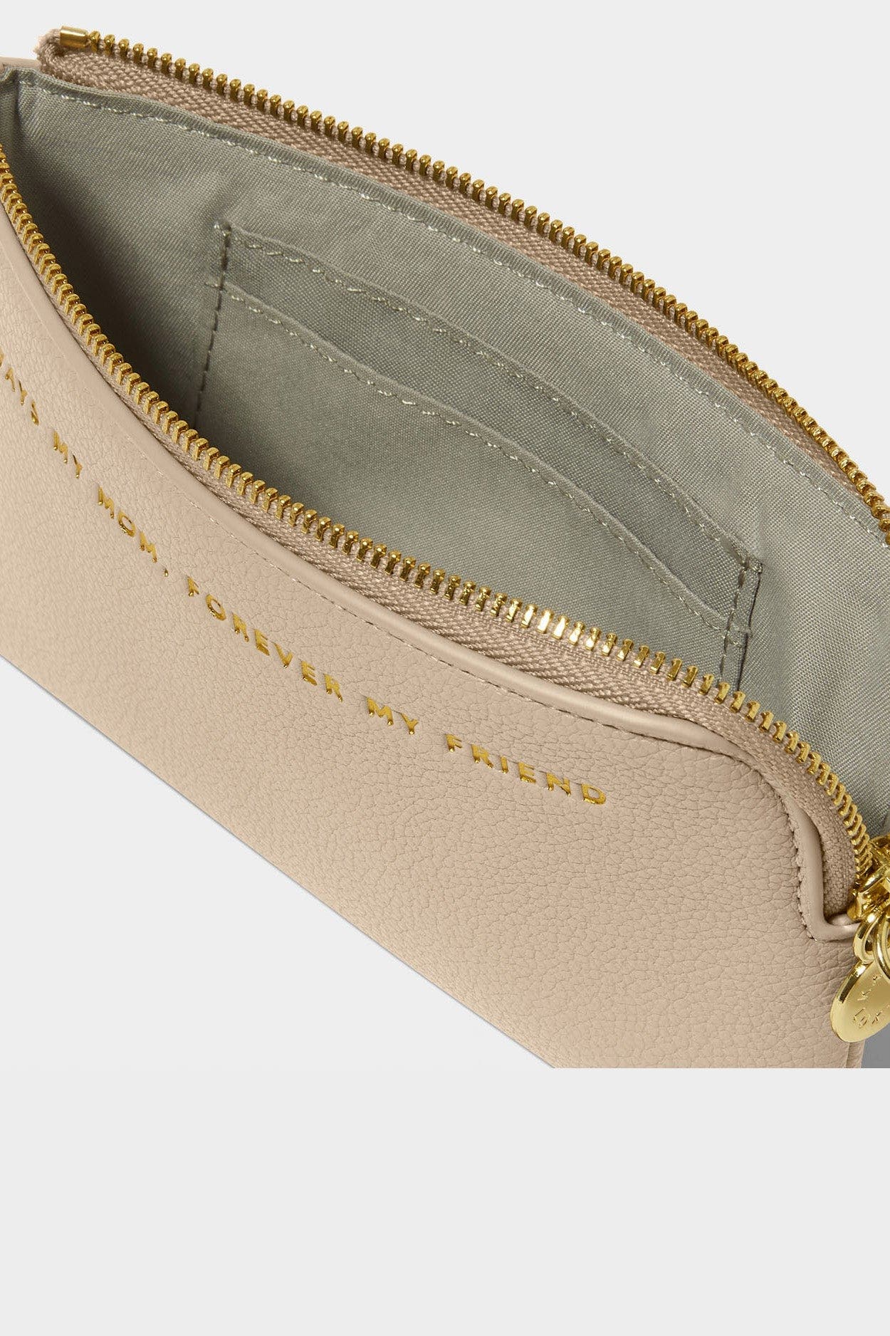 Katie Loxton Positivity Pouch 'Always My Mom  Forever My Friend', Alternate, color, Taupe