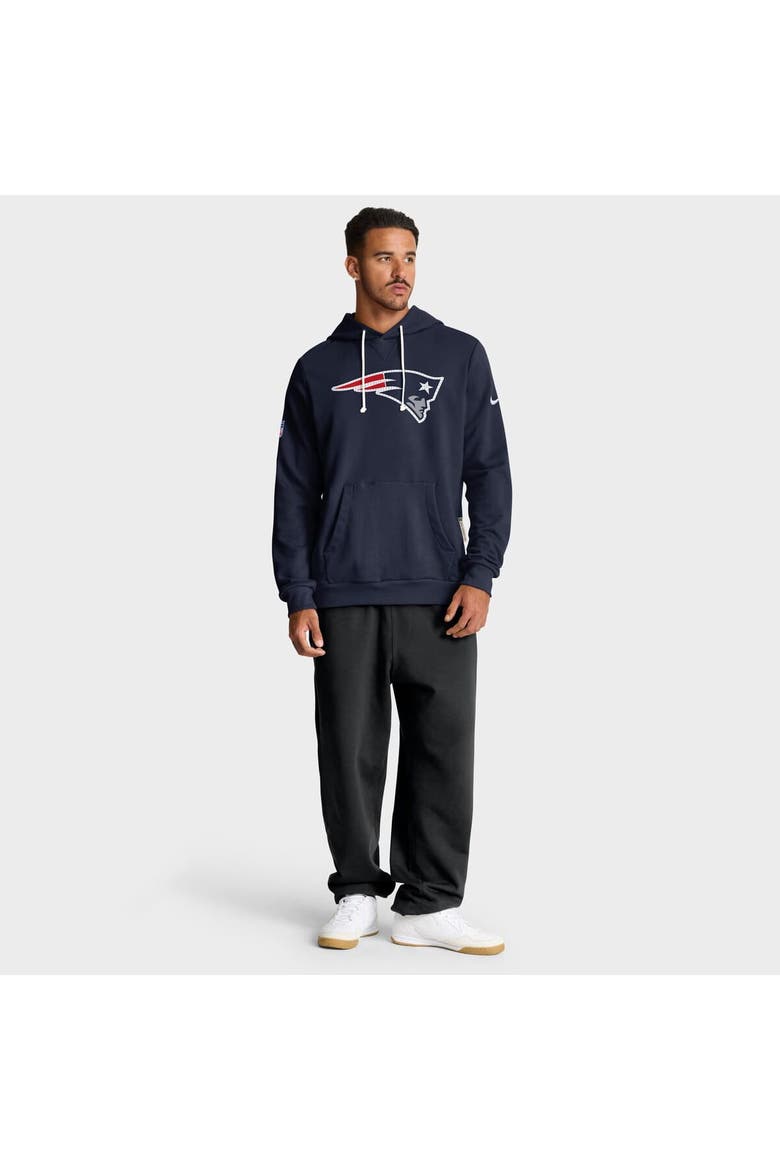 Men's Nike Navy New England Patriots Sideline Initial Home Performance Pullover Hoodie, Alternate, color, Navy