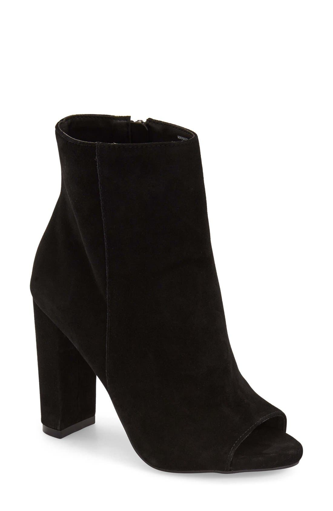 Steve Madden 'Mannzo' Open Toe Bootie, Main, color, 