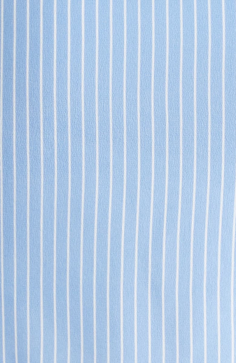 Michael Kors Collection Stripe Tie Front Silk Crêpe de Chine Shirt, Alternate, color, 